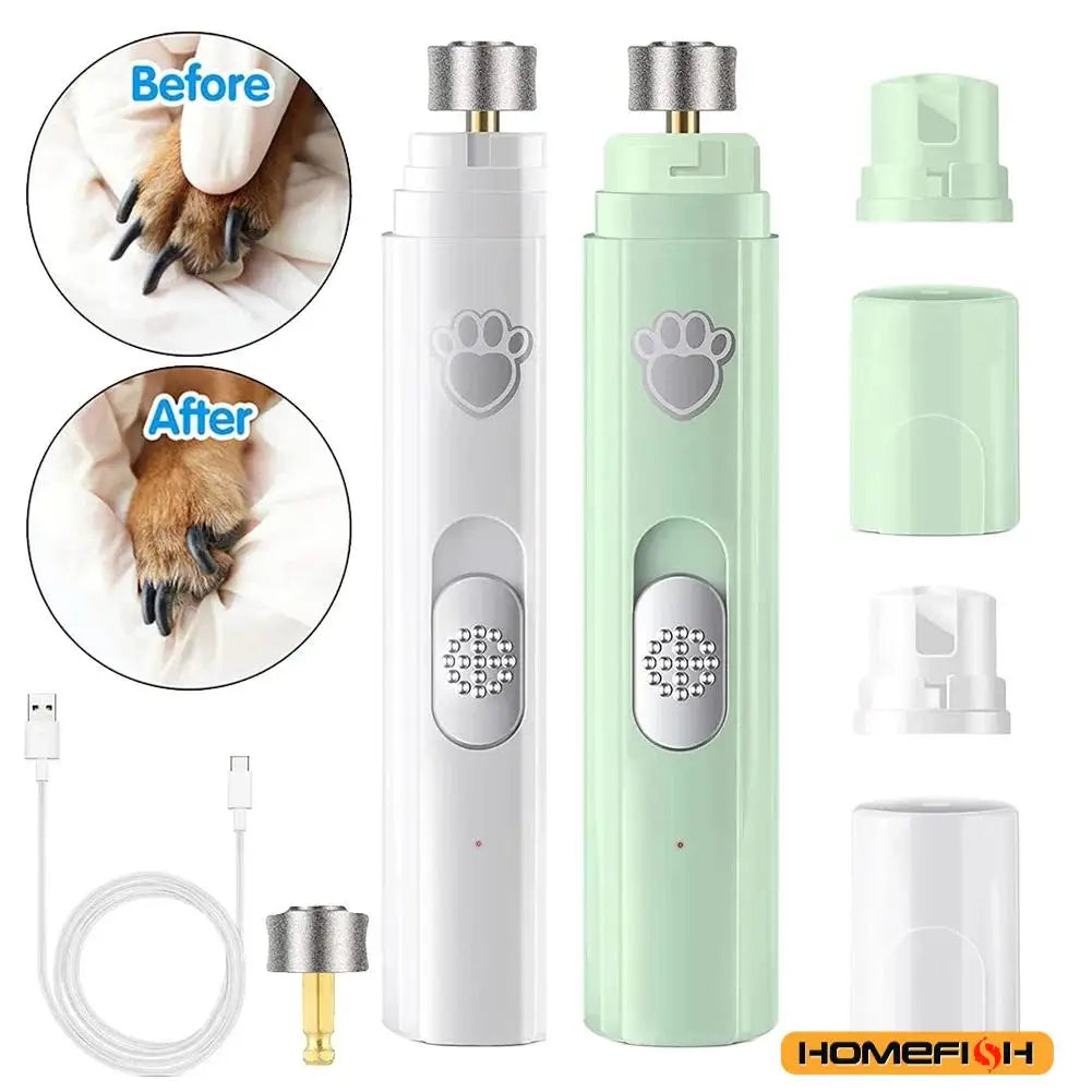 Electric Dog Nail Grinder – USB Rechargeable Pet Nail Clipper & Painless Trimmer for Small and Large Pets - BIG FRENCHIES