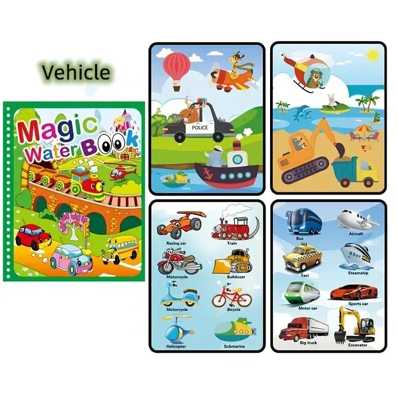 Watercolor Painting Magic Book – Reusable Cartoon Art Book for Kids - BIG FRENCHIES