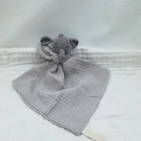 Baby Bib with Sleeping Animals Rattle