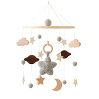 Wooden Baby Crib Mobile with Music Box Bell
