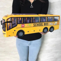 1/30 Rc Bus Electric Remote Control Car with Light Tour Bus School City Model 27Mhz Radio Controlled Machine Toys for Boys Kids