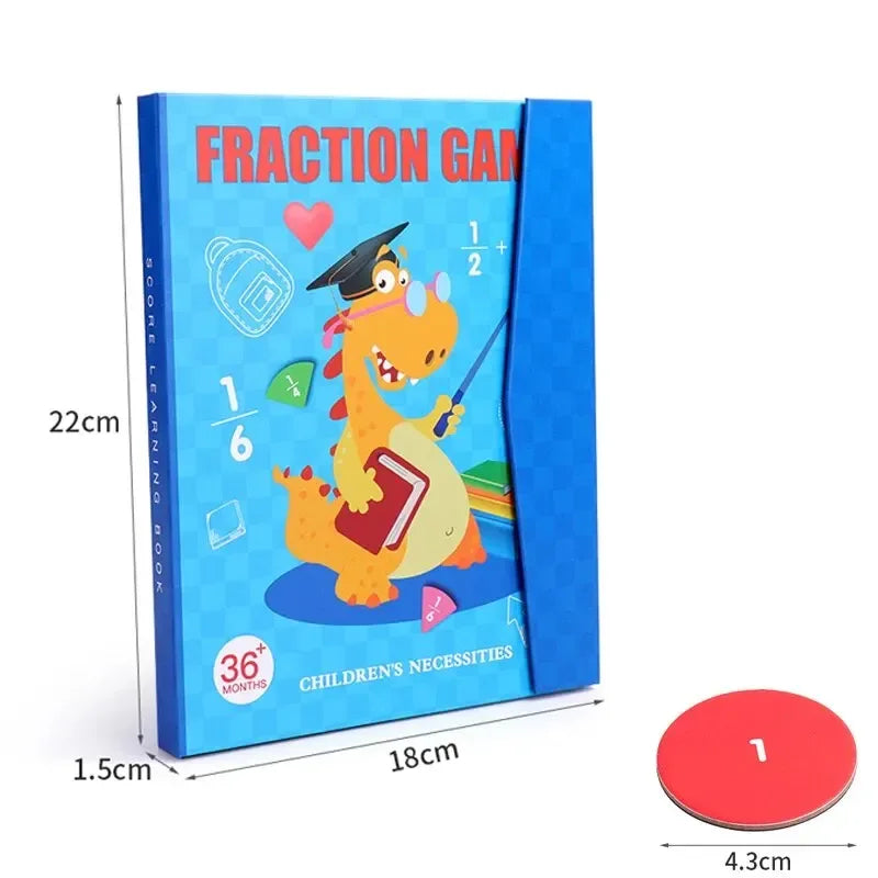 Magnetic Fraction Puzzle Set – Montessori Math Learning Toy for Kids - BIG FRENCHIES