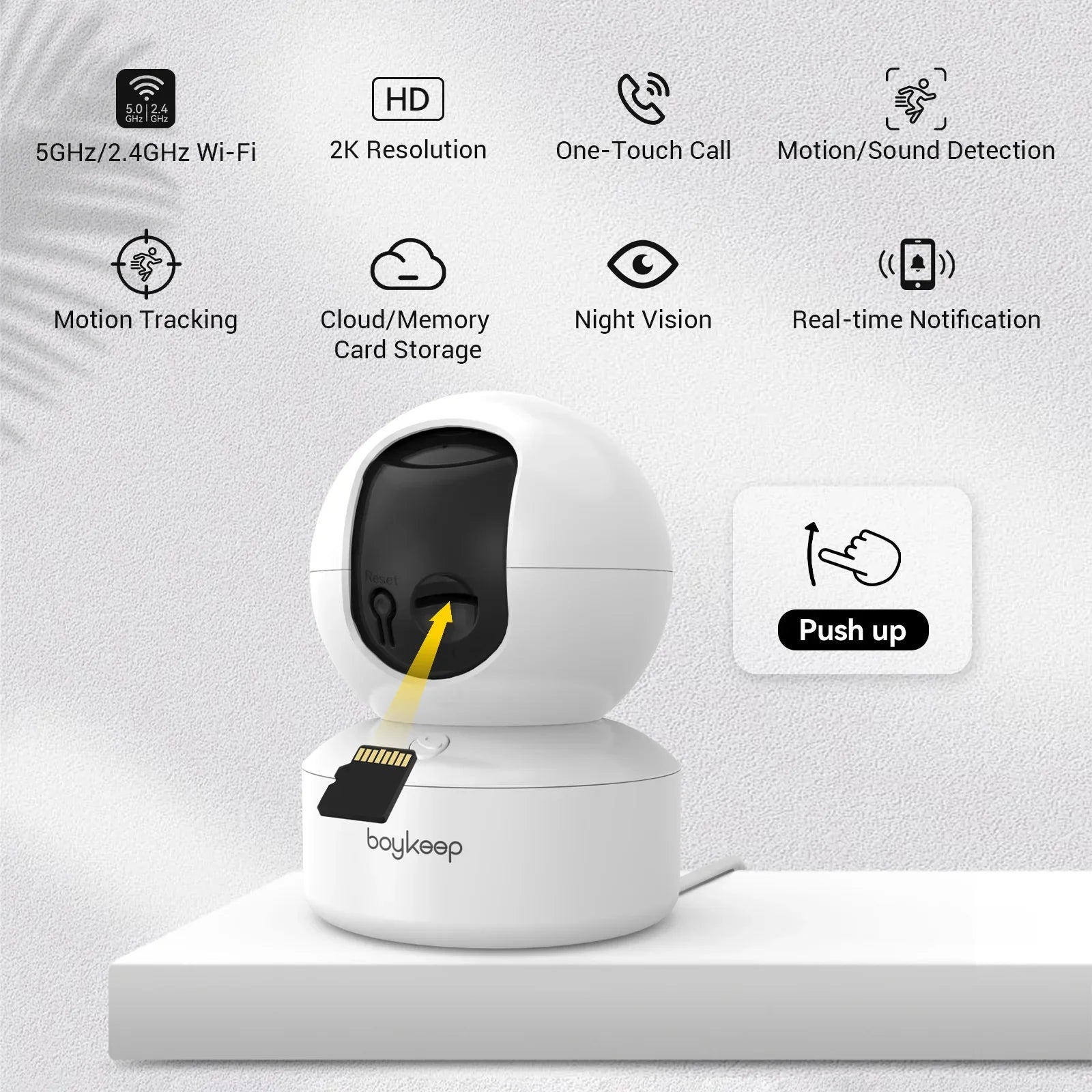 BoyKeep Smart Camera 2K WiFi Indoor Security - BIG FRENCHIES