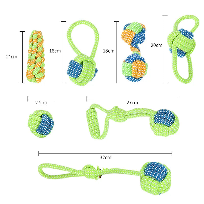 Interactive Cotton Rope Dog Toys for Puppies & Adults - BIG FRENCHIES