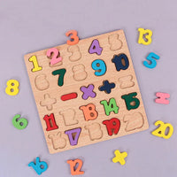 Wooden Alphabet & Number Puzzle | Montessori Learning Toy for Kids - BIG FRENCHIES