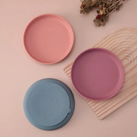 Color Kids Food Grade Silicone Baby Plate Anti-Slip Sucker Bowl
