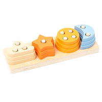 Montessori Wooden Building Blocks – Educational Color & Shape Toy - BIG FRENCHIES