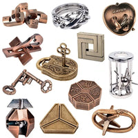 MEACAOFG Classic IQ Metal Brain Teaser 3D Alloy Box Kong Ming Lock Puzzles Magic Baffling Puzzle Game Toys for Children Adults Funny Gift - BIG FRENCHIES