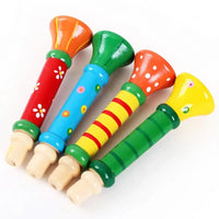 Wooden Trumpet Toy Horn Whistle Montessori Musical Instrument for Kids - BIG FRENCHIES
