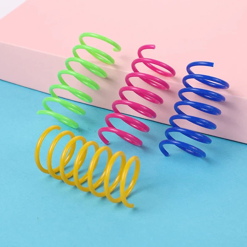 Colorful Cat Spring Toys – Durable Coil Play for Kittens - BIG FRENCHIES