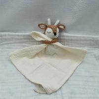 Baby Bib with Sleeping Animals Rattle