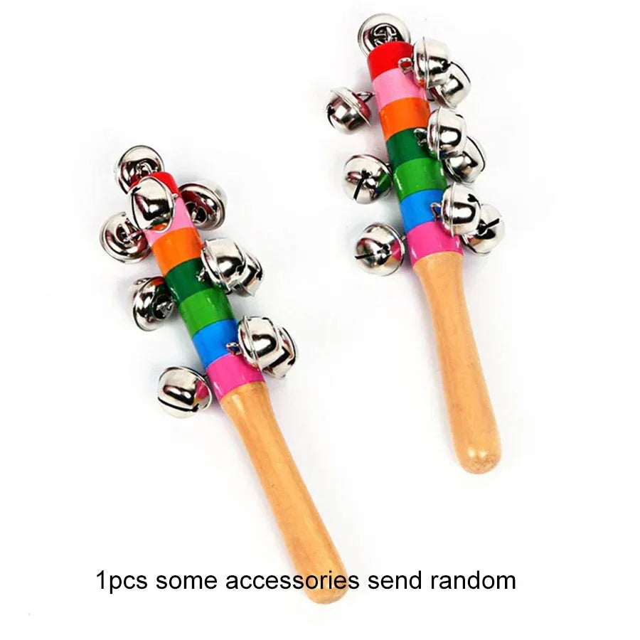 Rainbow Handheld Bell Stick | Wooden Musical Toy for Kids & Parties - BIG FRENCHIES