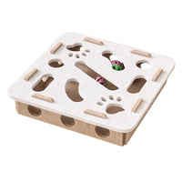 Cat Fun Box – Interactive Puzzle Toy for Indoor Cats, Scratching & Digging Activity Box with Bell Balls - BIG FRENCHIES