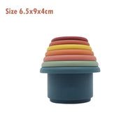 Baby Silicone Stacking Cups – Montessori Hourglass Tower Toy - BIG FRENCHIES
