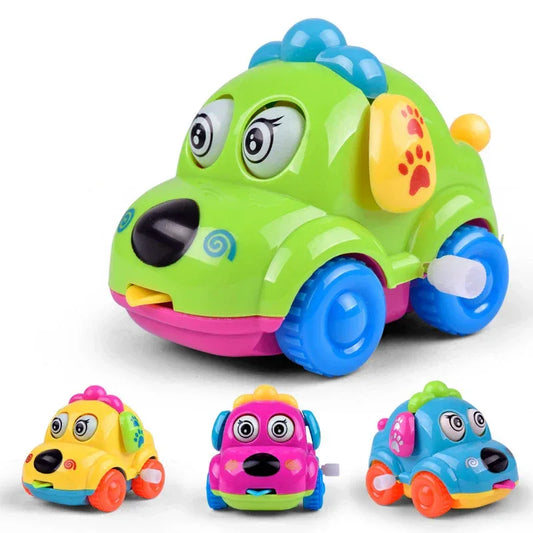 Clockwork Winding Toy Car – Cute Cartoon Animal Kids Gift - BIG FRENCHIES