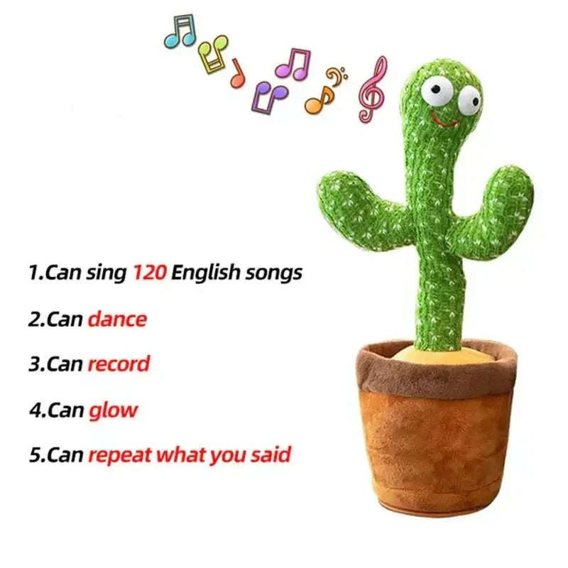 Dancing Cactus Toy – Talking, Singing, Wriggling Plush Interactive Toy - BIG FRENCHIES