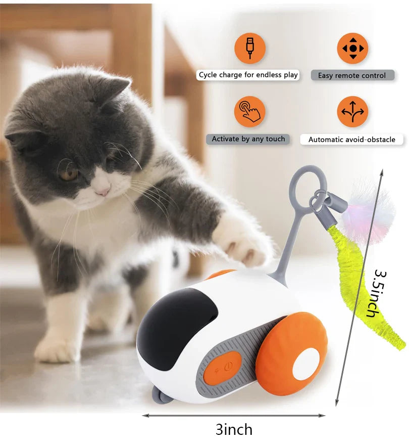 Smart Interactive Pet Car Toy – Remote Moving Toy for Cats & Dogs - BIG FRENCHIES