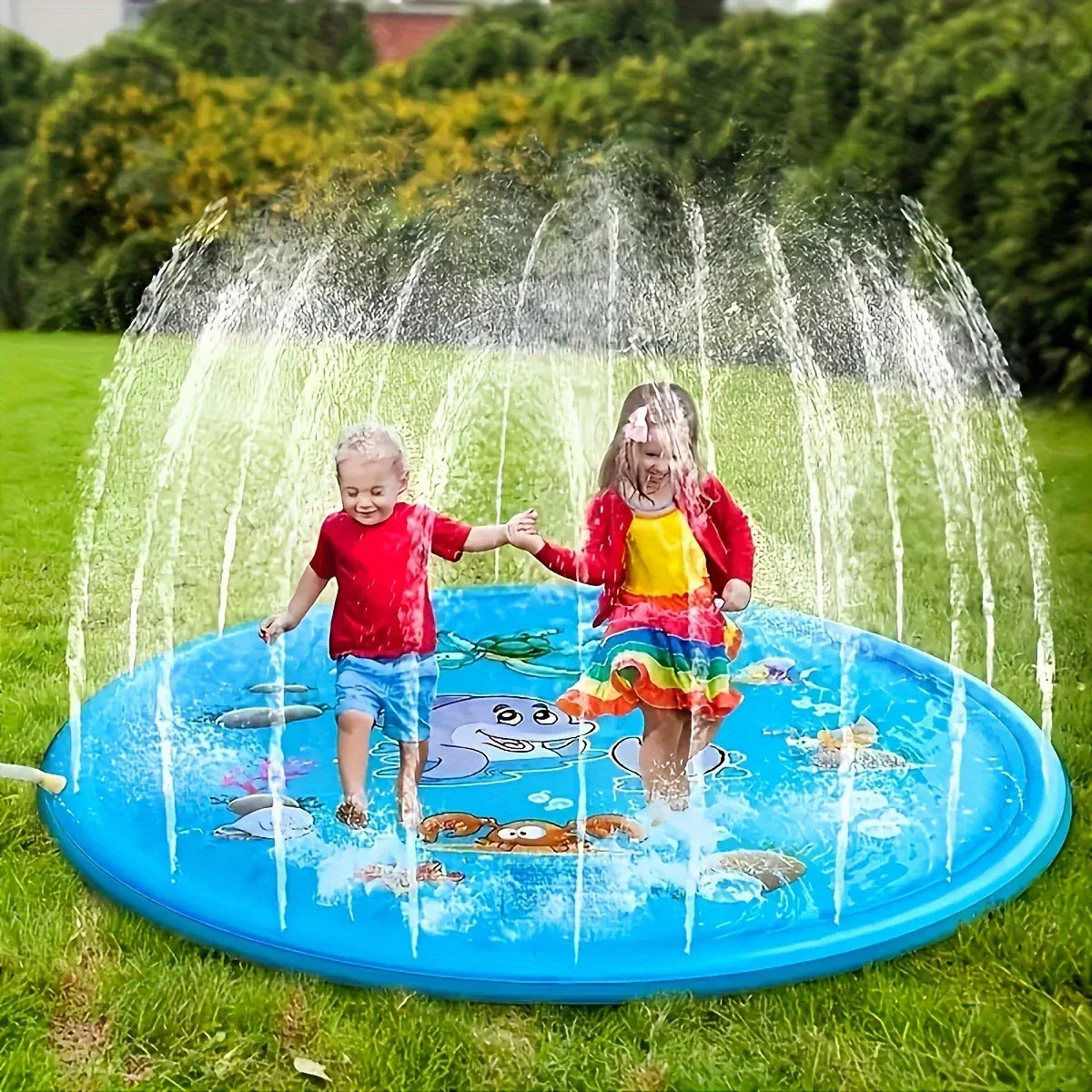 Kids Inflatable Spray Mat Water Sprinkler Pad Outdoor Play Toy - BIG FRENCHIES