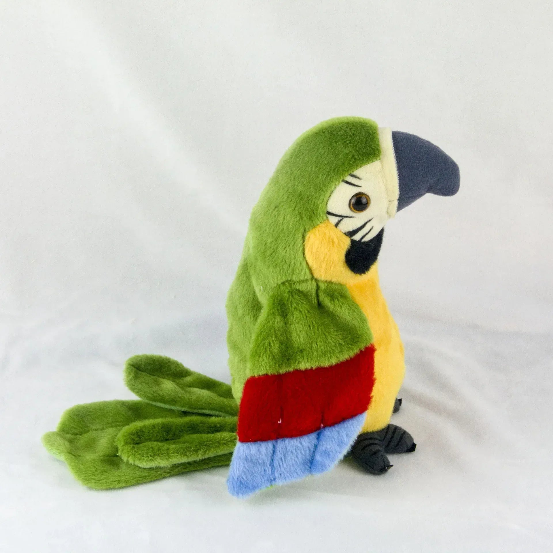 Talking Macaw Parrot Plush Toy – Repeat & Speak Animated Bird - BIG FRENCHIES