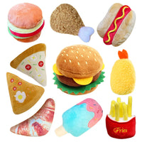 Plush Dog Toys – Squeaky Ice Cream, Fries & Hamburger Set - BIG FRENCHIES