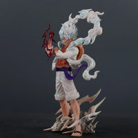 Gear 5 Monkey D. Luffy Anime Figure, One Piece Figure Nika Luffy Action Figurine PVC Statue 25 CM