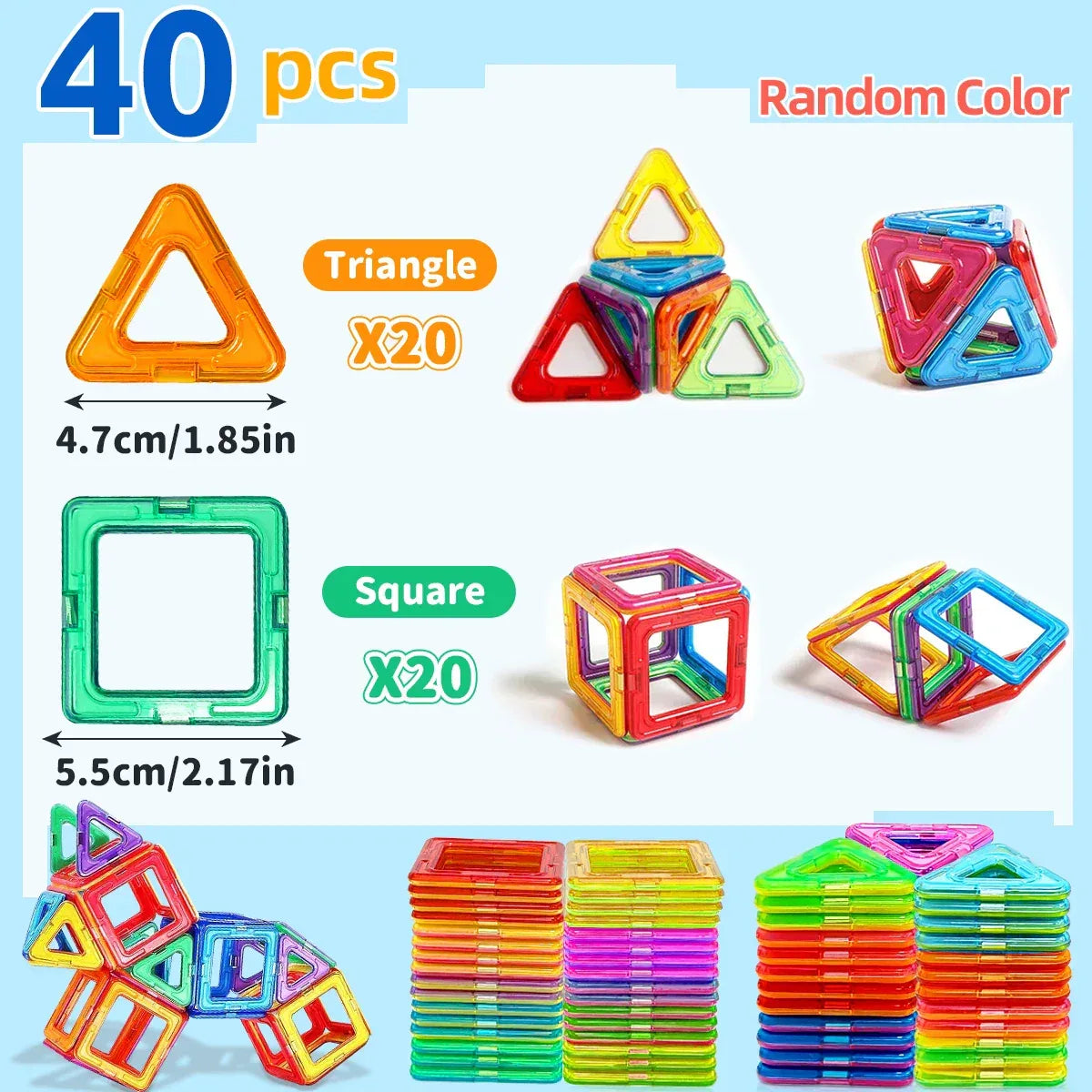 Magnetic Building Blocks for Kids – STEM Construction Learning Toy - BIG FRENCHIES