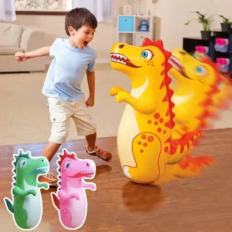 Inflatable Dinosaur Punching Bag Tumbler Kids Boxing Toy - BIG FRENCHIES
