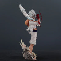 Gear 5 Monkey D. Luffy Anime Figure, One Piece Figure Nika Luffy Action Figurine PVC Statue 25 CM