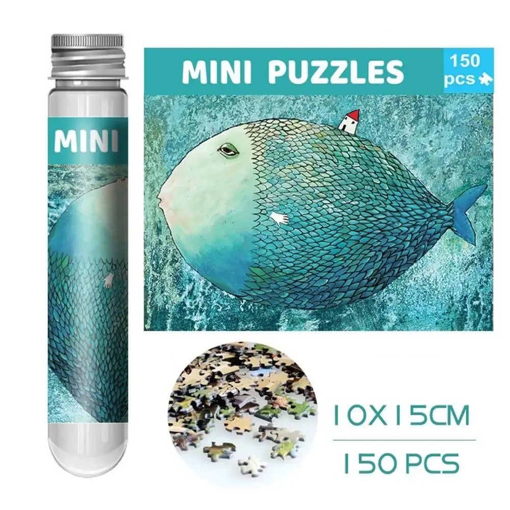 150PCS Oil Painting Jigsaw Puzzles – Mini Test Tube Educational Toy - BIG FRENCHIES