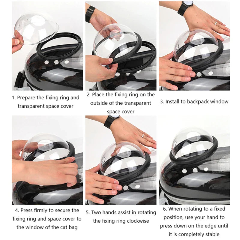 Space Capsule Pet Backpack – Ventilated Travel Carrier - BIG FRENCHIES