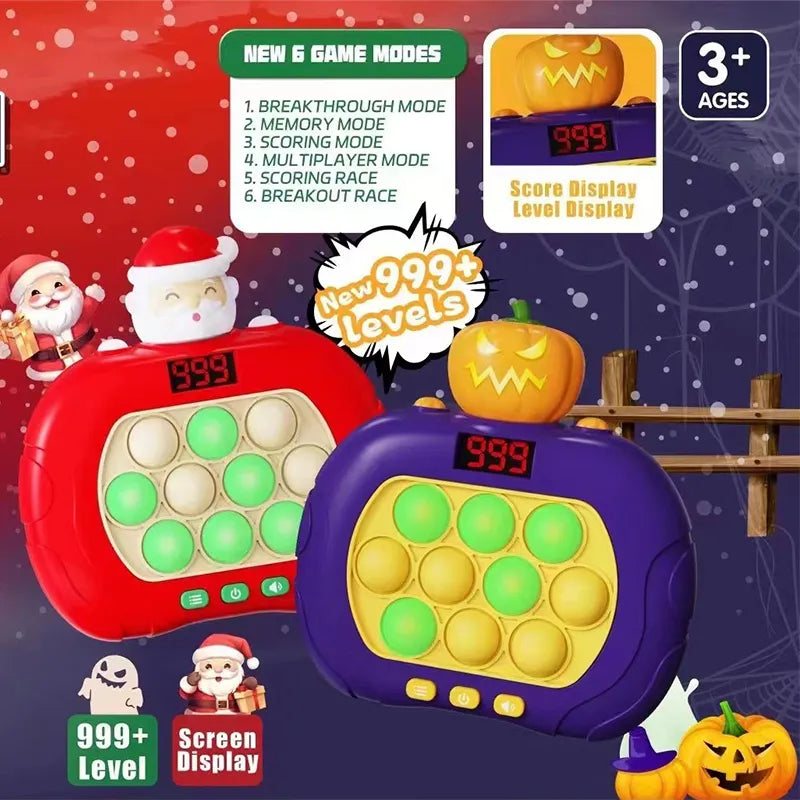 MEACAOFG 999 Level Electronic Pop Push Quick Push Game Console with LED Display