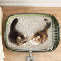 Splashproof Semi Closed Cat Toilet | Large Capacity Cat Litter Box