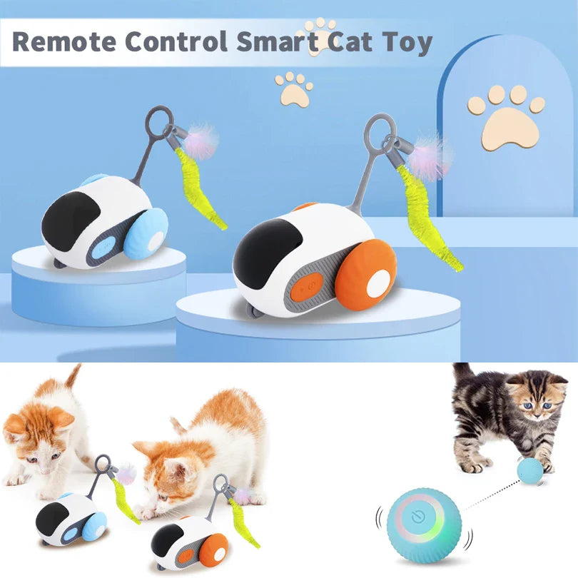 Smart Interactive Pet Car Toy – Remote Moving Toy for Cats & Dogs - BIG FRENCHIES