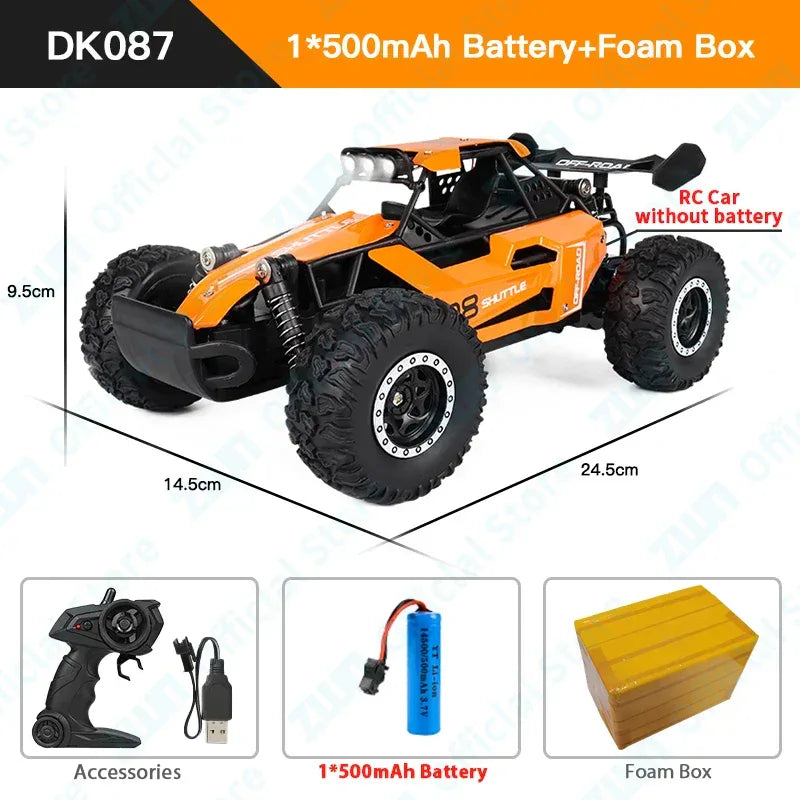 ZWN 1:16/1:20 RC Car 2WD Off-Road Remote Control Car with LED Light - BIG FRENCHIES