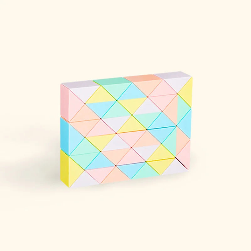 MEACAOFG Magic Snake Ruler Puzzle 24 36 48 60 72 Segments Stress Reliever Toys Twist Folding Educational Toy Kids Child Fidget Toys Cube