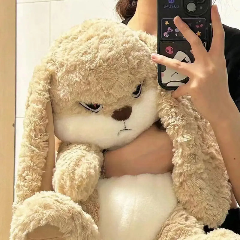 Large Angry Rabbit Plush Toy – Cute Kawaii Stuffed Animal Doll - BIG FRENCHIES