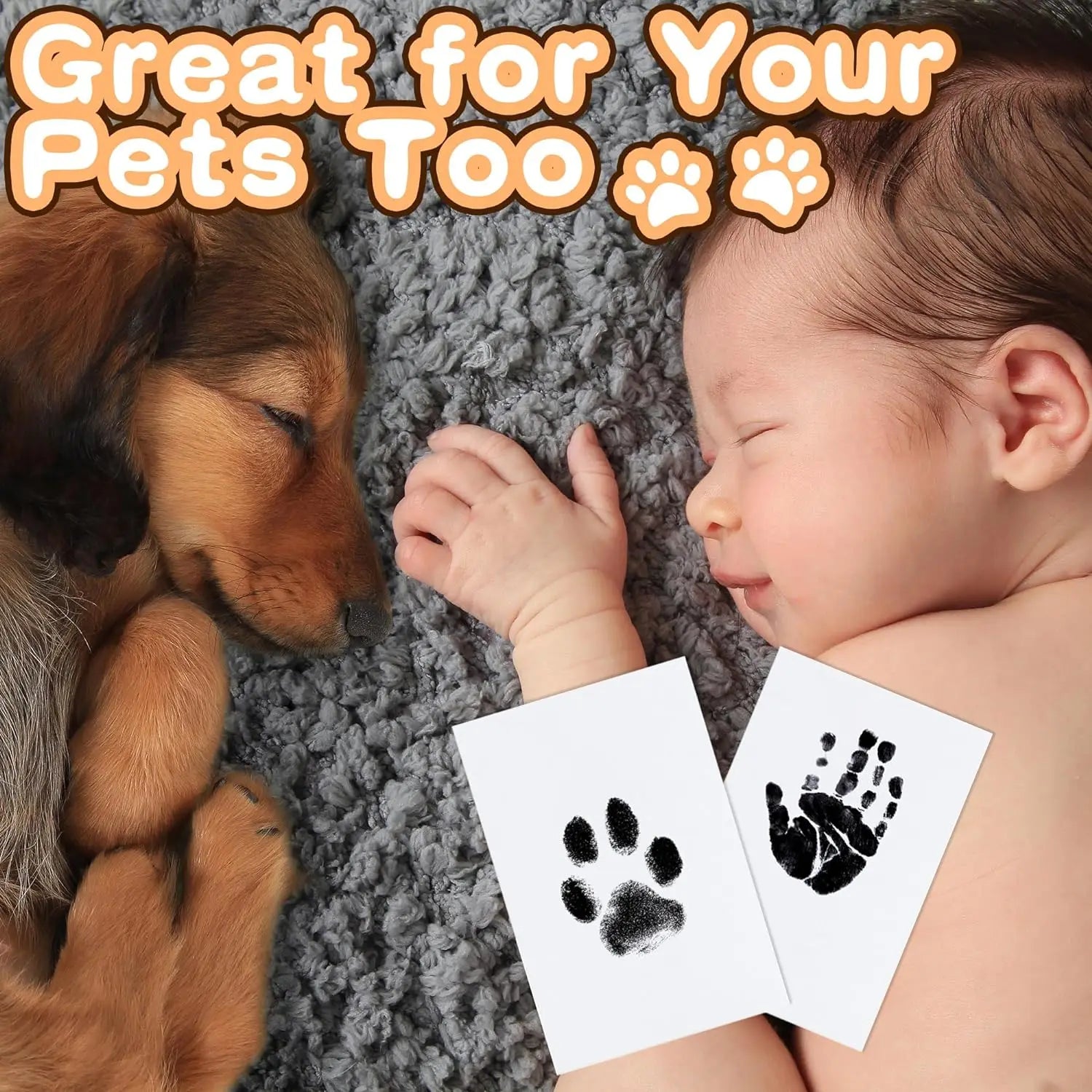 Paw Print Clean Touch Ink Pad – Inkless Pet Paw & Nose Print Keepsake Kit for Dogs & Cats - BIG FRENCHIES