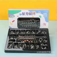 MEACAOFG 8/24/32Pcs Nine Link Series 3D Metal Puzzle Toy Release Buckle
