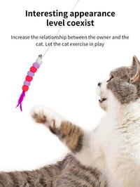 Elastic String Cat Teaser Wand with Faux Fur Bug - BIG FRENCHIES