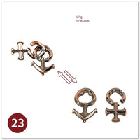 MEACAOFG Classic IQ Metal Brain Teaser 3D Alloy Box Kong Ming Lock Puzzles Magic Baffling Puzzle Game Toys for Children Adults Funny Gift - BIG FRENCHIES