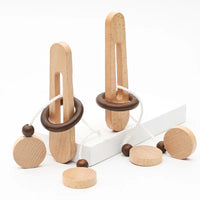 Wooden Ring Unlocking Game | Magic Ring Kongming Lock Puzzle Toy - BIG FRENCHIES