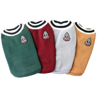 Small Dog Winter Sweater - V-Neck College Style Knitwear - BIG FRENCHIES