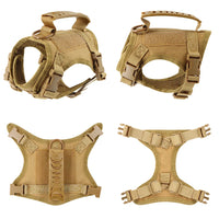 Tactical Puppy Harness Leash Set – Adjustable Military-Style Vest for Small Dogs & Cats, Ideal for Training & Walking - BIG FRENCHIES
