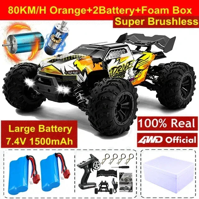 4WD Remote Control Car High-Speed 50-80KM/H Off-Road Buggy Truck - BIG FRENCHIES