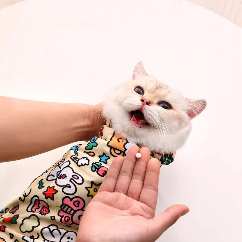 Cat Grooming Wrap - Anti-Bite, Anti-Scratch Swaddle for Medicine & Nail Clipping - BIG FRENCHIES