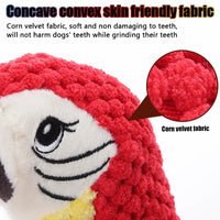 Indestructible Plush Parrot Dog Toy – Squeaky Chew Toy for Small & Large Dogs - BIG FRENCHIES