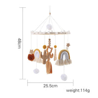 Baby Wooden Bed Bell Cartoon Rabbit Mobile