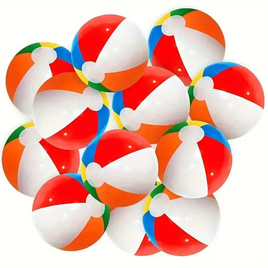10Pcs Inflatable Beach Balls – Colorful Pool Party Water Game Toys - BIG FRENCHIES