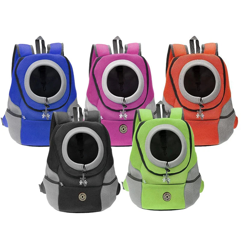 Double Shoulder Pet Carrier Backpack – Breathable Travel Dog Bag - BIG FRENCHIES