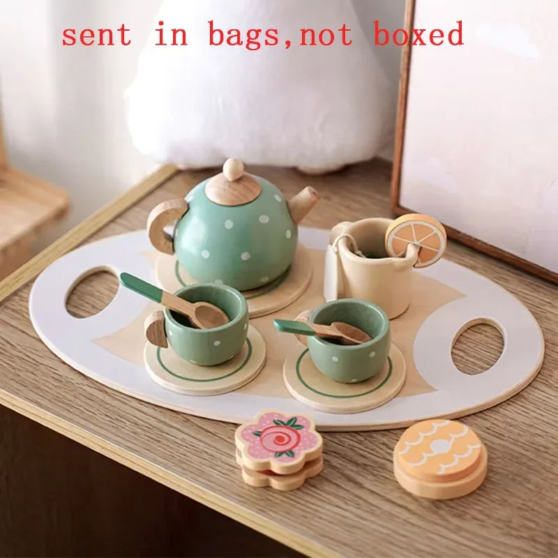 Wooden Afternoon Tea Set Toy | Kitchen Accessories Play for Kids - BIG FRENCHIES